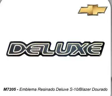 EMBLEMA ADESIVO "DELUXE" OURO