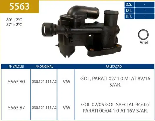 CARCACA VALVULA TERMOSTATICA GOL G2 G3 1.0 8/16V S/AR C/VAL