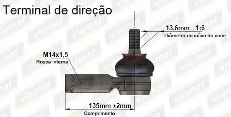 PONTEIRA DIRECAO COBALT ONIX PRISMA SPIN 2017/ ESQ