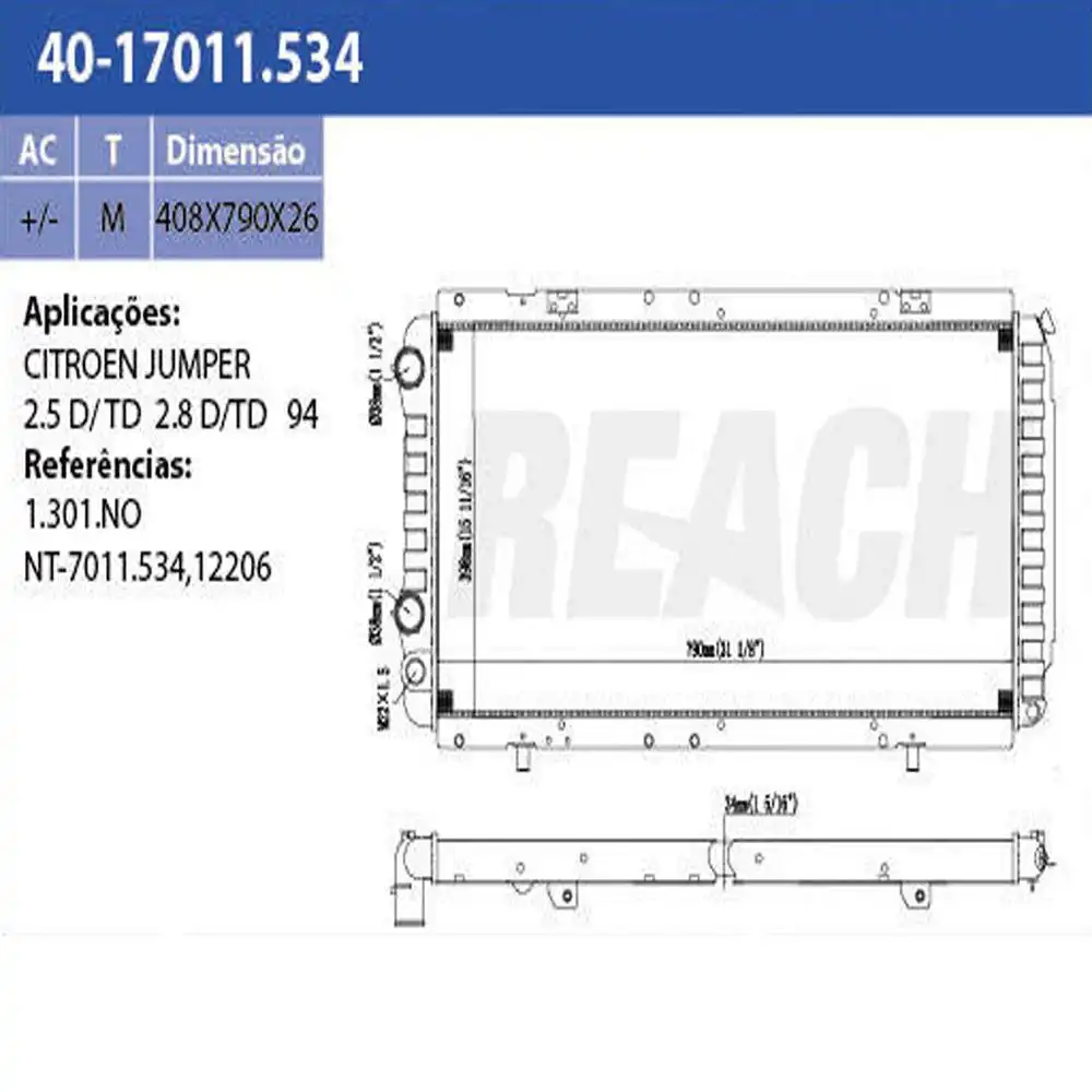 RADIADOR FIAT DUCATO 2.5 2.8 16V 1998 A 2009