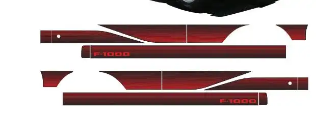 FAIXA LATERAL F-1000 89/92  VERMELHA