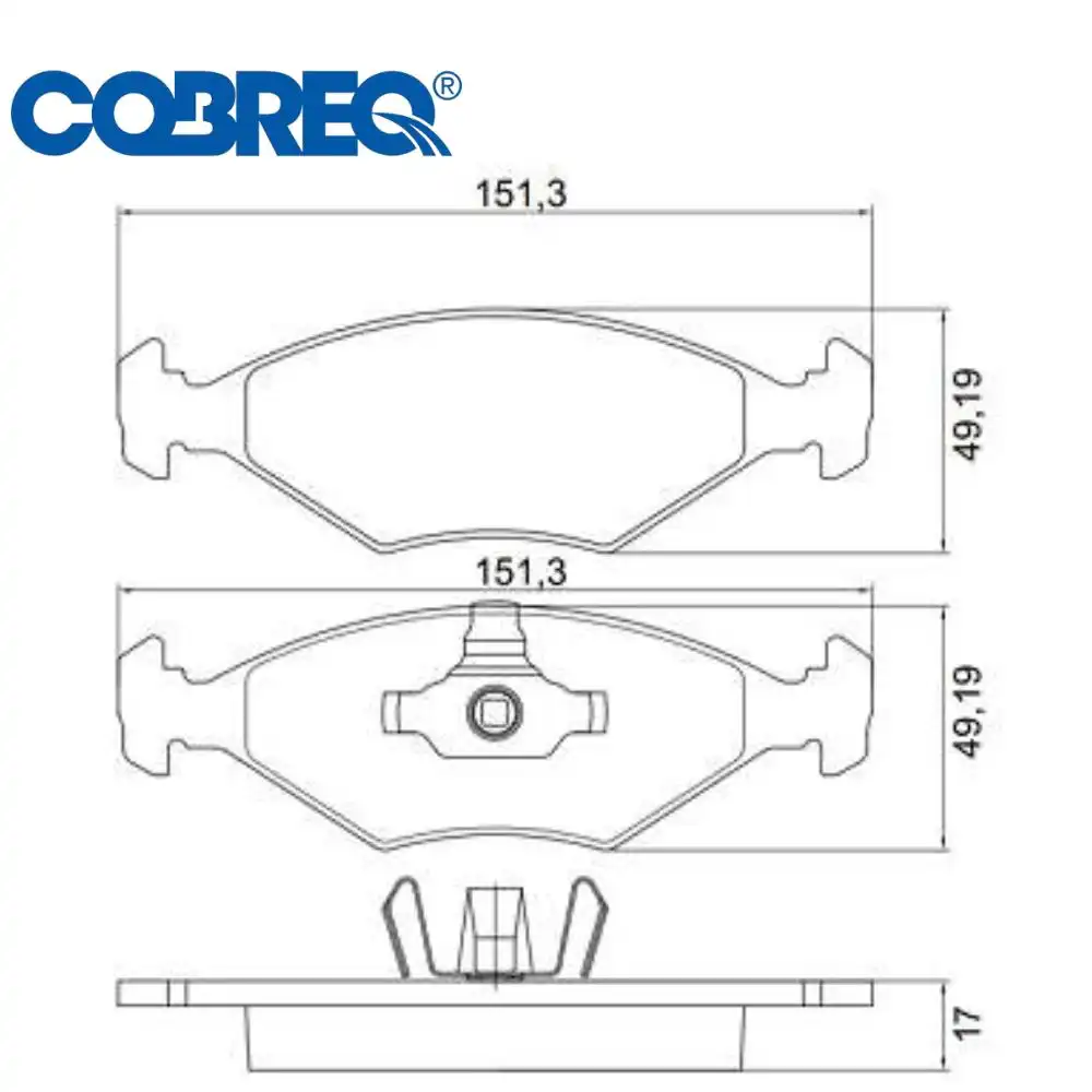 PASTILHA FREIO DIANTEIRA FIAT PALIO 1.0 1.4 2009/