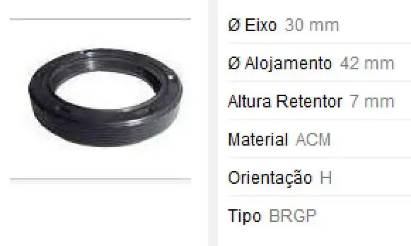 RETENTOR POLIA MOTOR COMANDO FIAT PALIO FIRE 1.0 1.3 1.4 8V