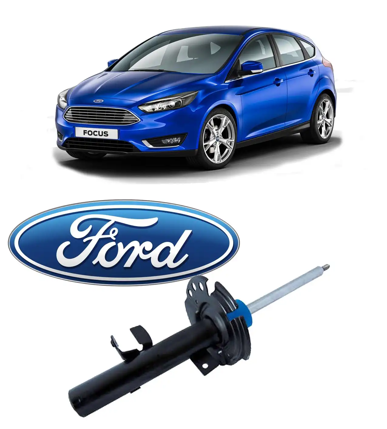 AMORTECEDOR DIANTEIRO FOCUS 2014 A 2018 ESQUERDO