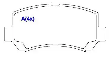 PASTILHA FREIO DIANTEIRA ASIA TOWNER 2009/
