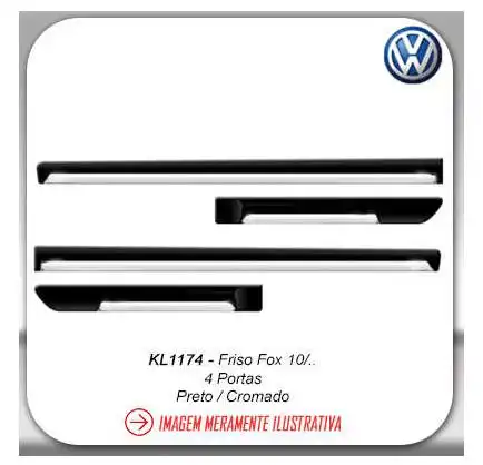 FRISO LATERAL FOX 10/ 4 PORTAS C/ FRISO CROMADO