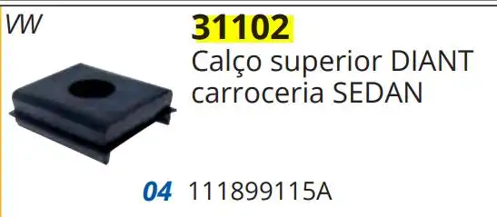 CALCO CARROCERIA FUSCA DIANT SUPERIOR