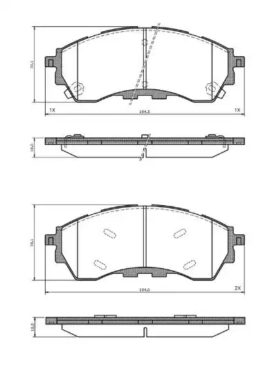 PASTILHA FREIO DIANTEIRA RANGER 3.0 24V 2024 EM DIANTE CERAM