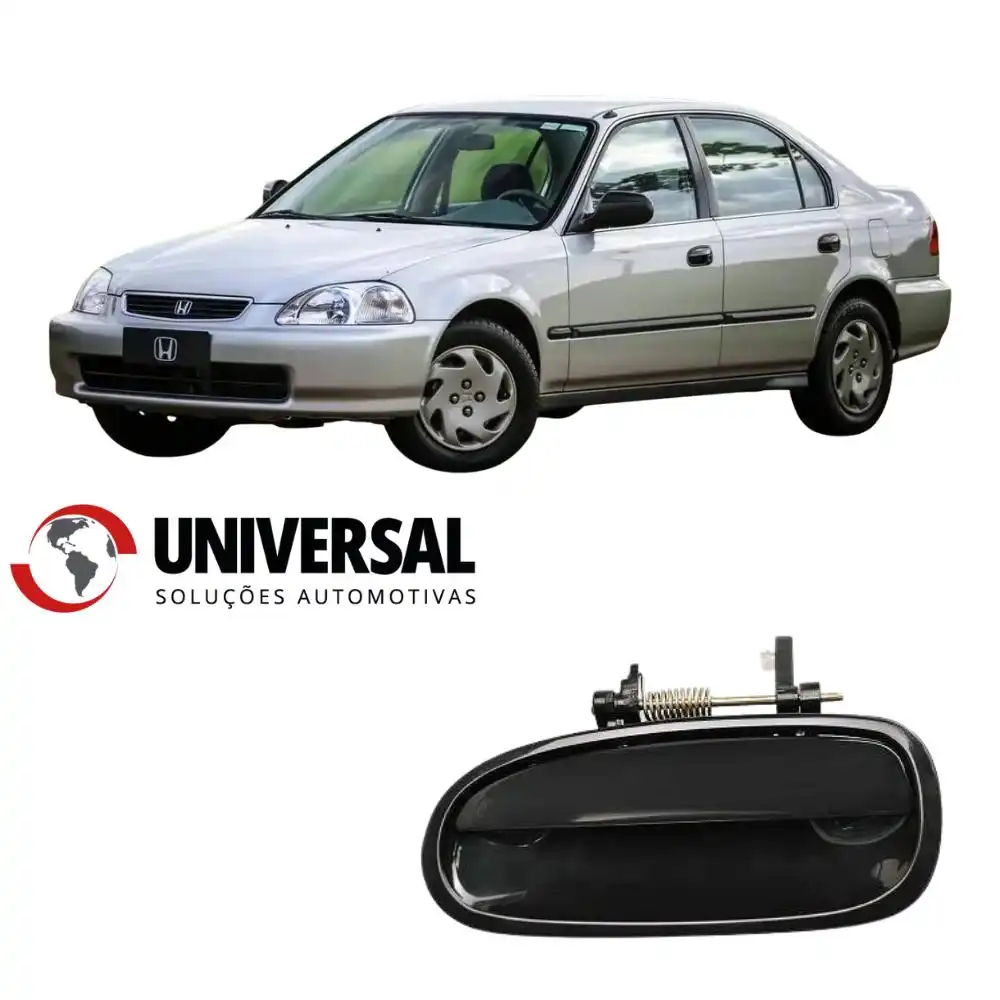 MACANETA EXTERNA CIVIC 1996 A 2000 TRASEIRA ESQUERDA PRETA