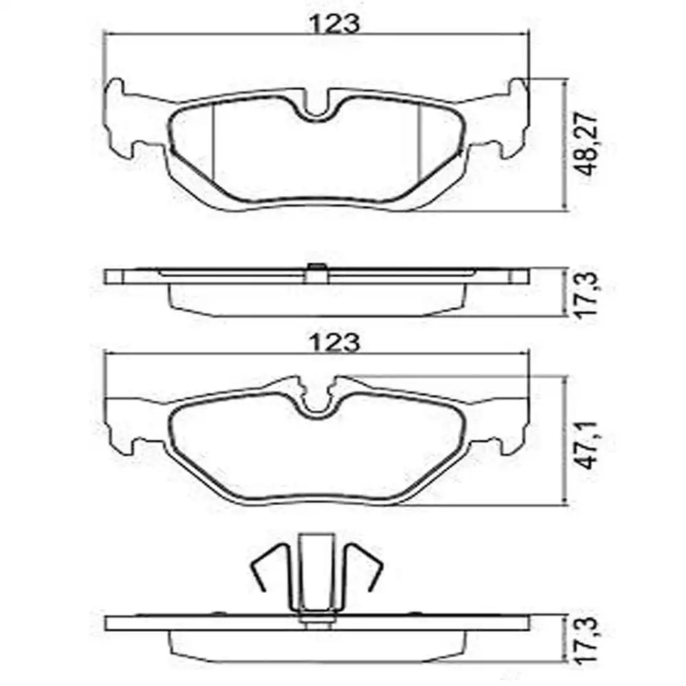 PASTILHA FREIO TRASEIRA BMW 320I 2005 A 2011