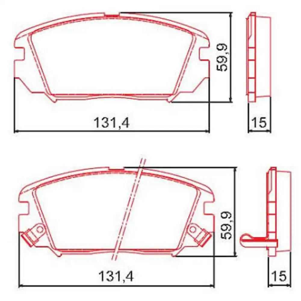 PASTILHA FREIO DIANTEIRA HYUNDAI AZERA 3.3 V6 2007 A 2009
