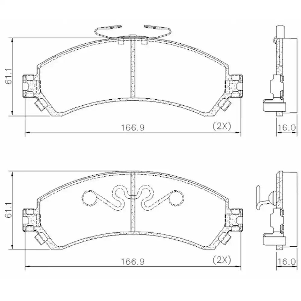PASTILHA FREIO DIANTEIRA S-10 2.8 1997 A 2011 4X4