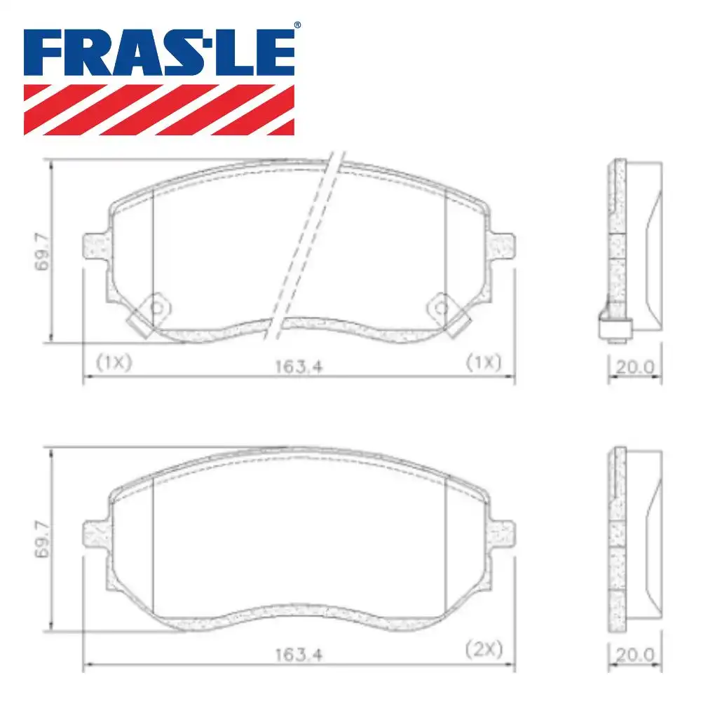 PASTILHA FREIO DIANTEIRA FRONTIER 2.3 16V 2023 ACIMA
