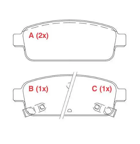PASTILHA FREIO TRASEIRA CRUZE 1.8 16V 2012 A 2016