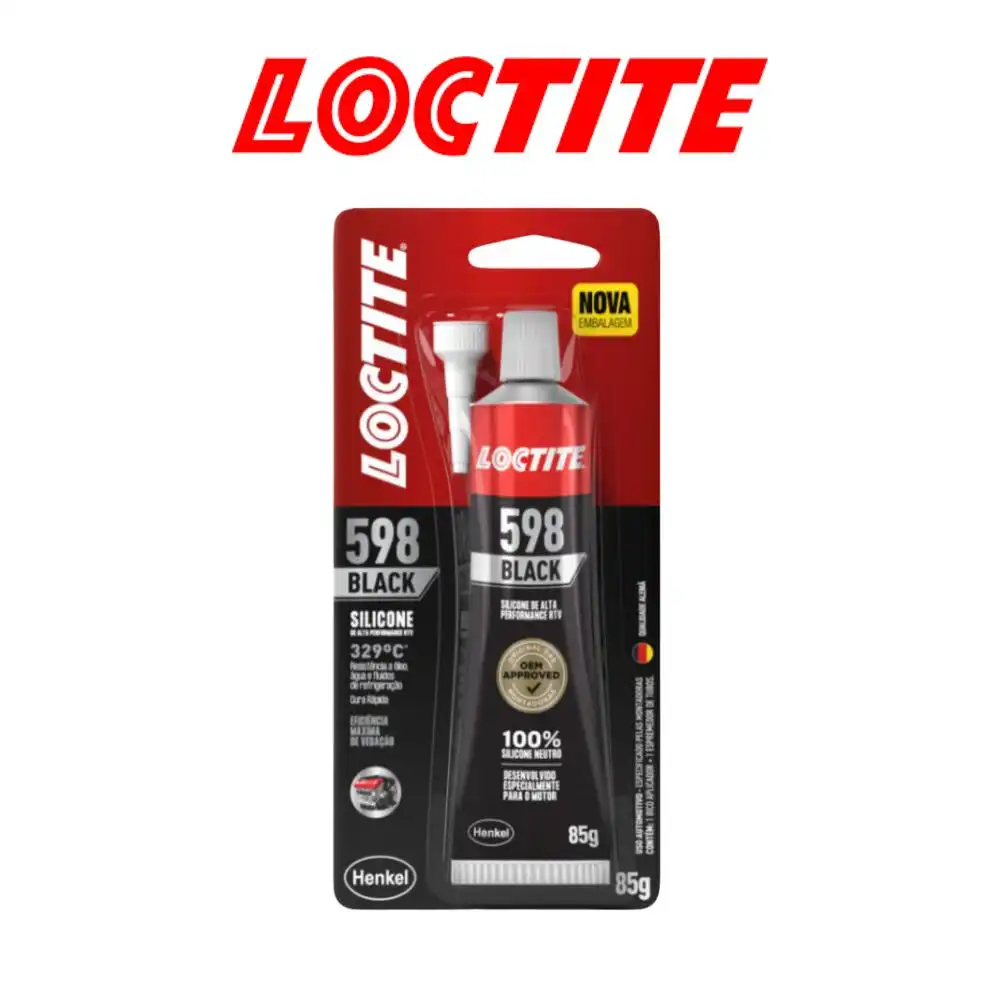 COLA SILICONE ALTA TEMPERATURA 598 HOMOLOGADO 85G PRETA