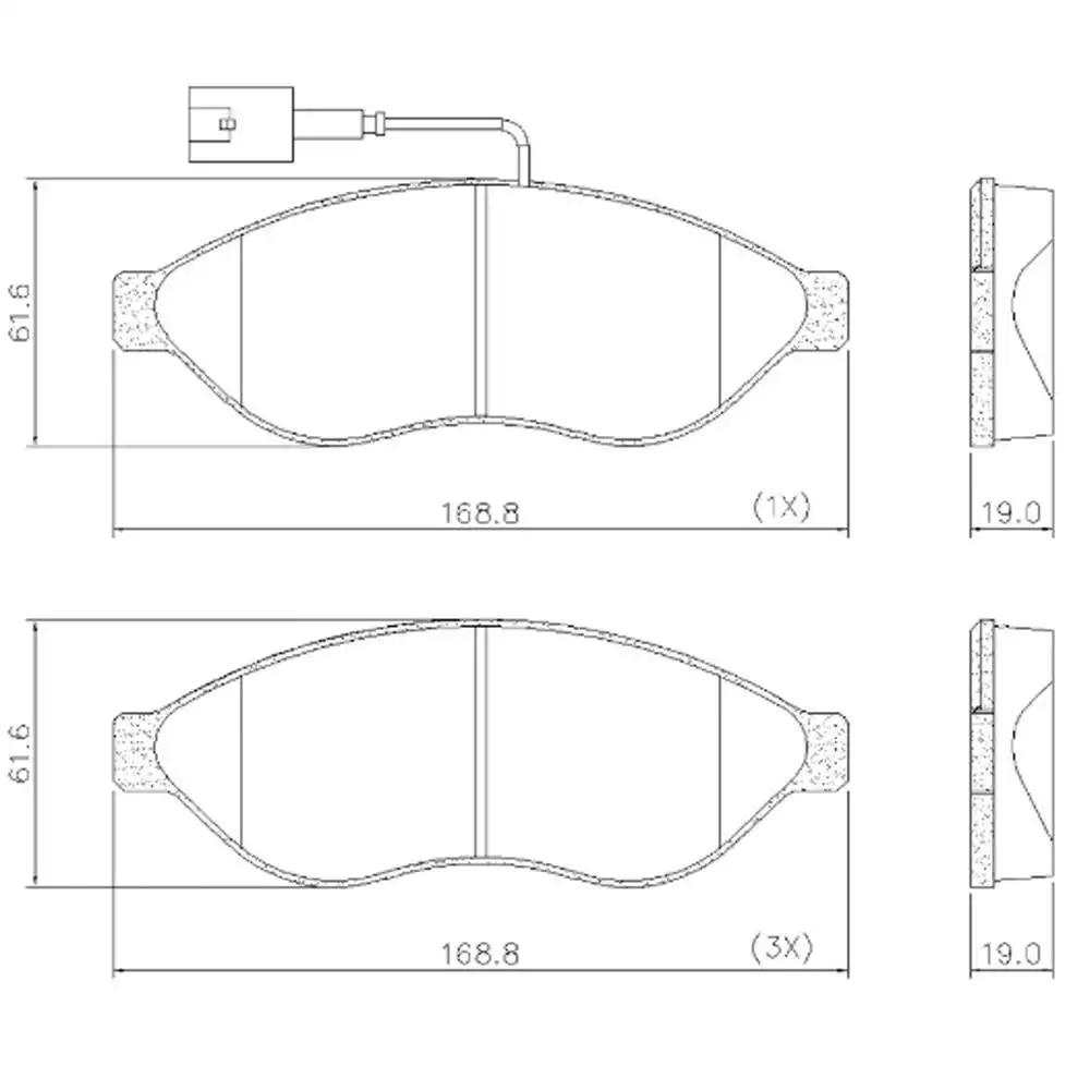 PASTILHA FREIO DIANTEIRA FIAT DUCATO 2.3 16V 2009 ACIMA