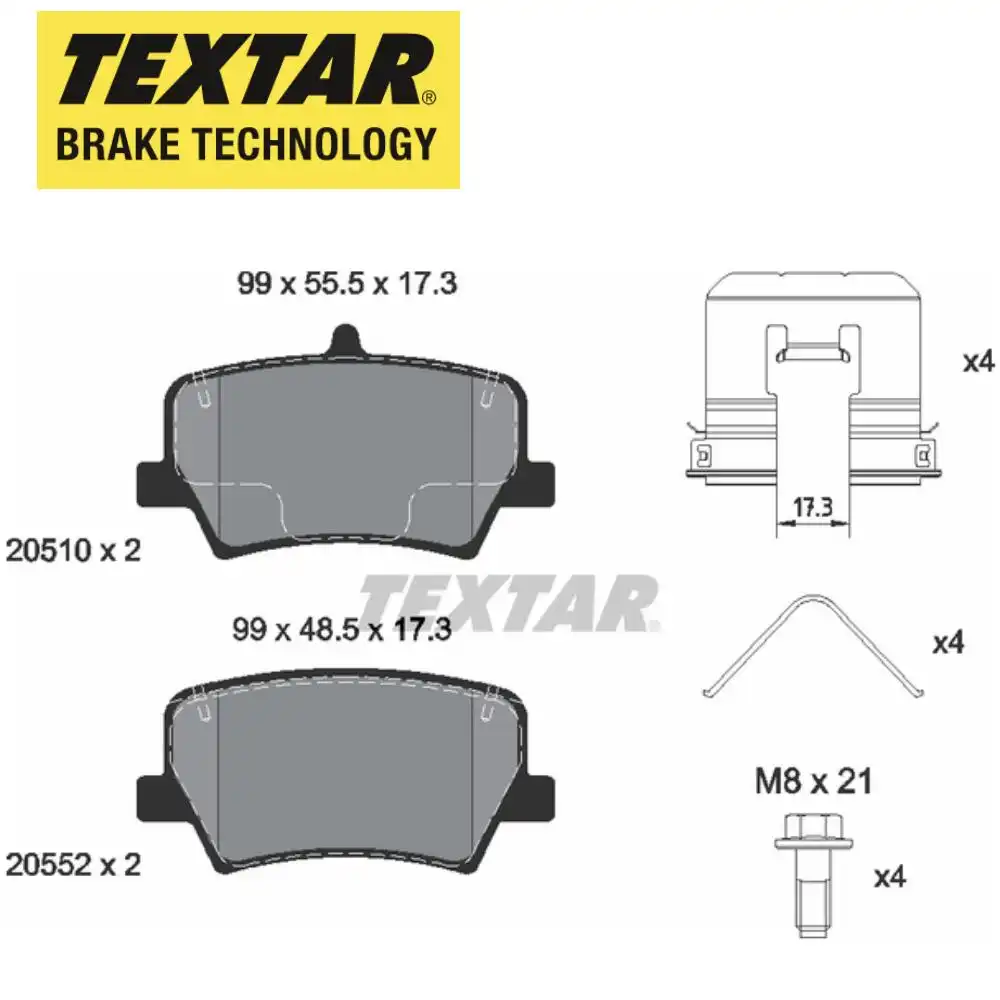 PASTILHA FREIO TRASEIRA VOLVO XC40 2017 ACIMA
