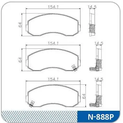 PASTILHA FREIO DIANTEIRA BONGO K-2500 2.5T 2008/