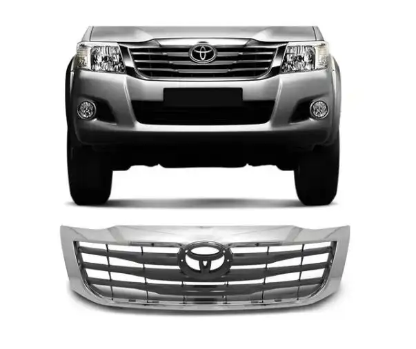 GRADE RADIADOR TOYOTA HILUX SW4 12/15 CROMADA/PRETA