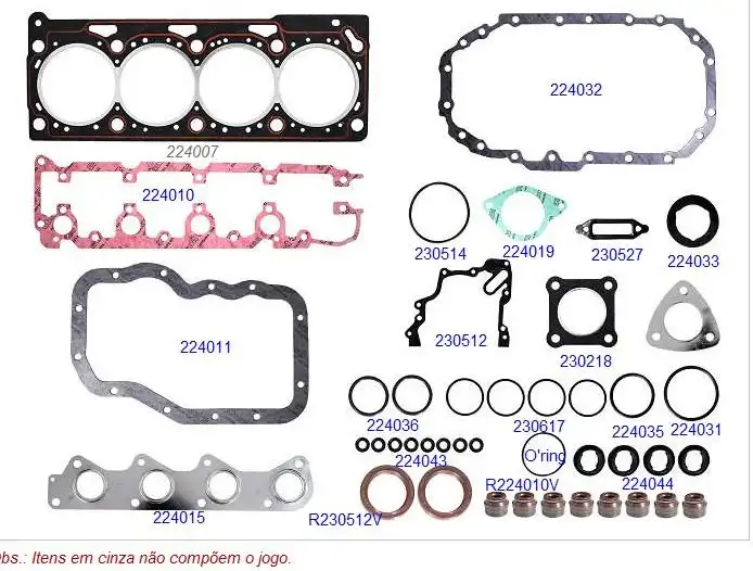 JUNTA MOTOR GOL POWER 1.6 8V FOX 1.6 8V 03/ FOX GOLF FIBRA