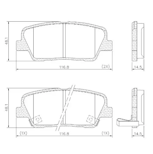 PASTILHA FREIO TRASEIRA HYUNDAI SANTA FE 2010/ CERAMICA