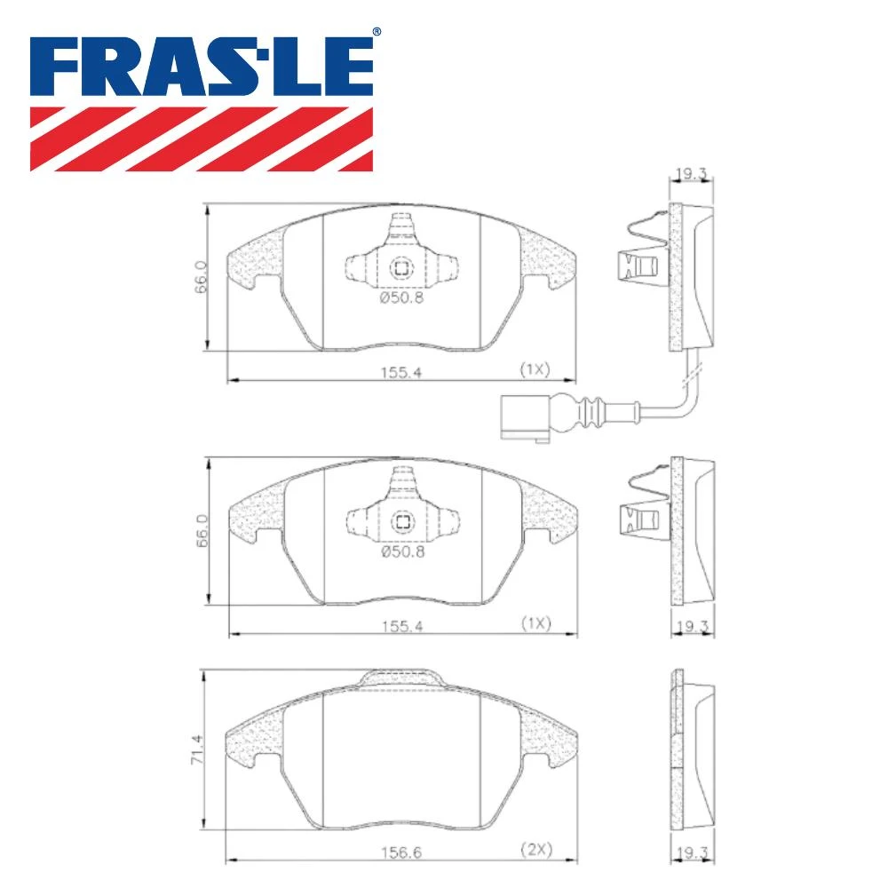 PASTILHA FREIO DIANTEIRA AUDI A3 1.6 1.9 2.0 3.2 V6 2003/