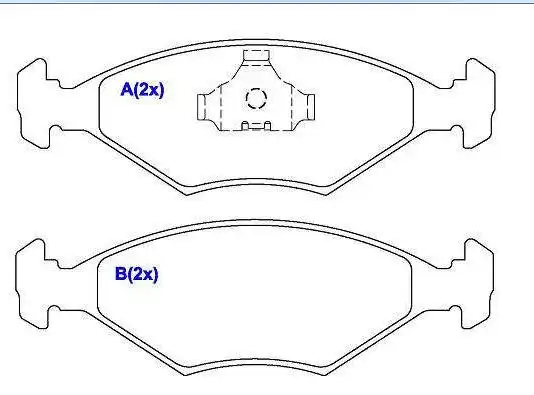 PASTILHA FREIO DIANTEIRA FIAT PALIO /1997 SISTEMA TEVES