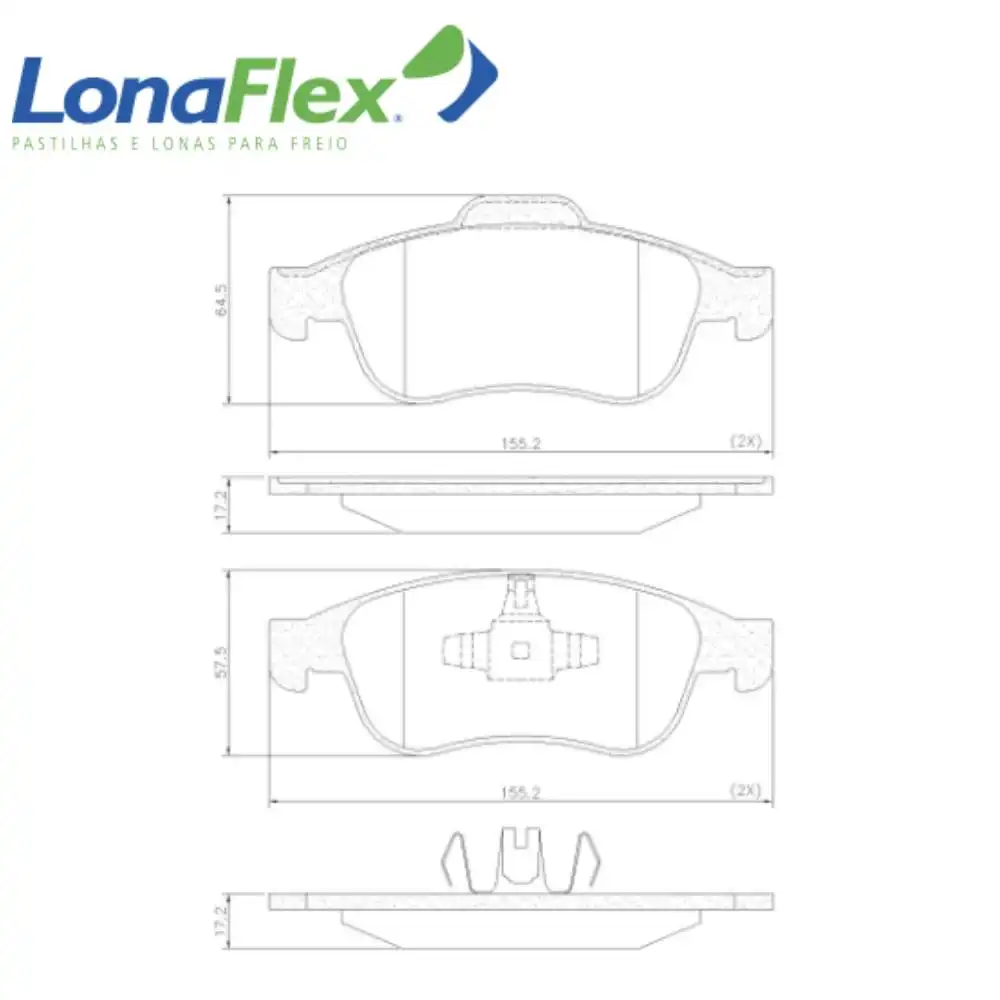 PASTILHA FREIO DIANTEIRA RENAULT DUSTER 2.0 16V 2012/