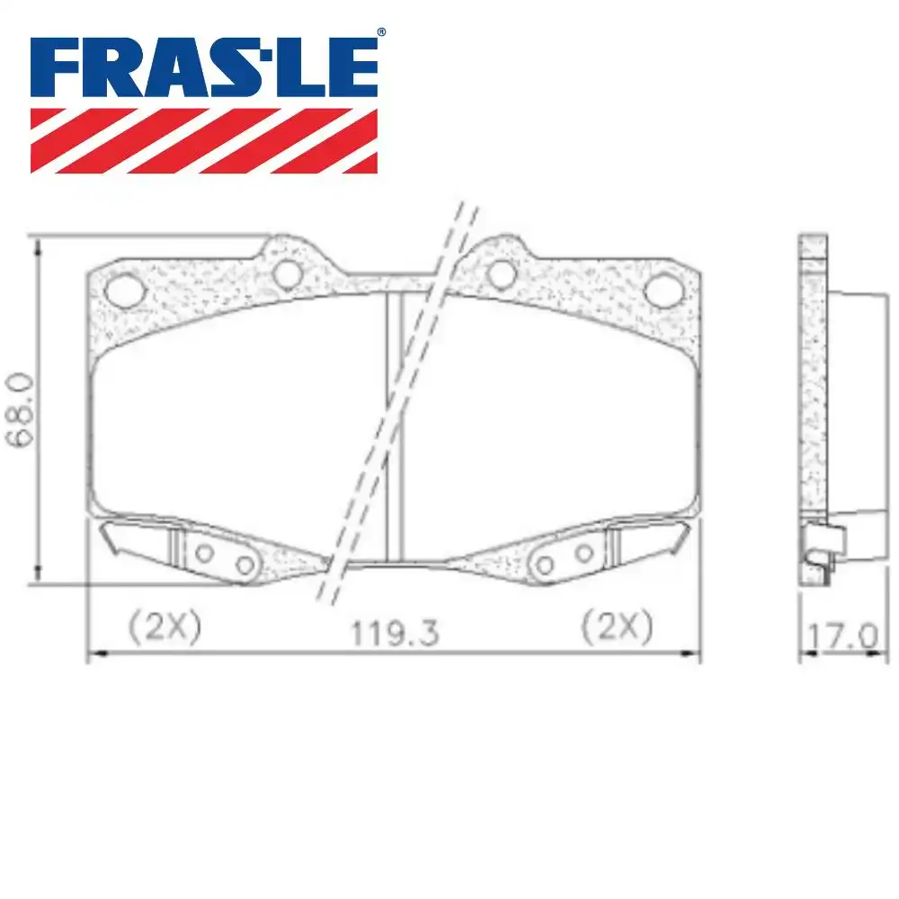 PASTILHA FREIO DIANTEIRA TOYOTA HILUX 2.5 3.0 2005 A 2009