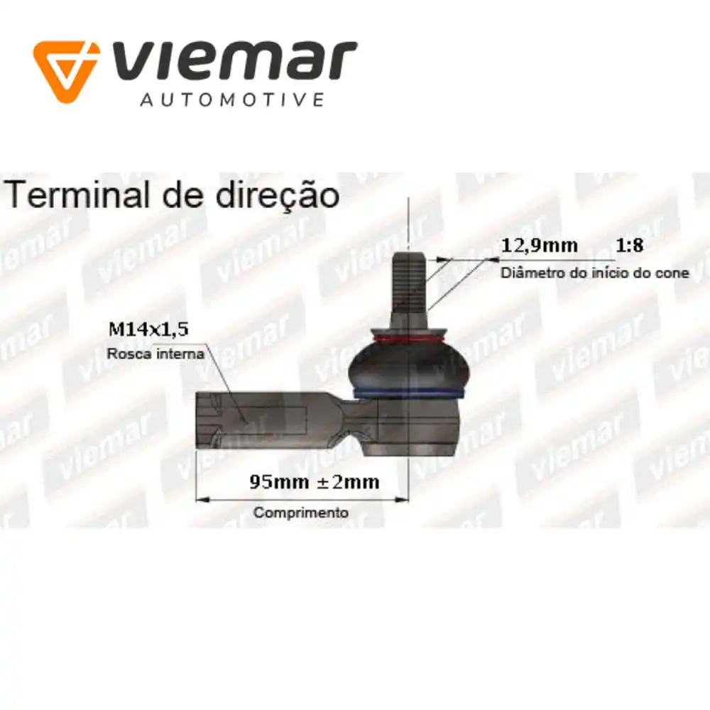 PONTEIRA DIRECAO NEW FIESTA 2011/ ECOSPORT 2012/ KA 14/ ESQ