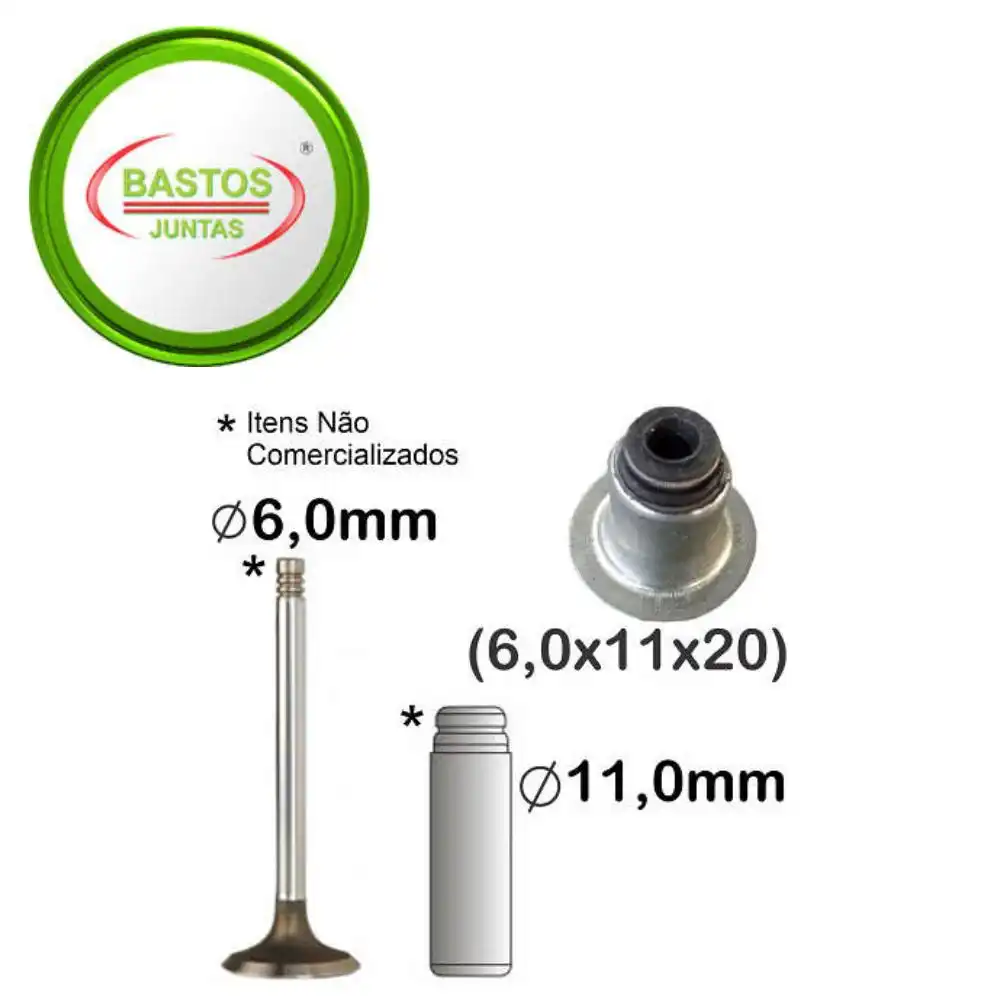 RETENTOR VALVULA RENAULT CLIO 1.0 8V C/CHAPEU