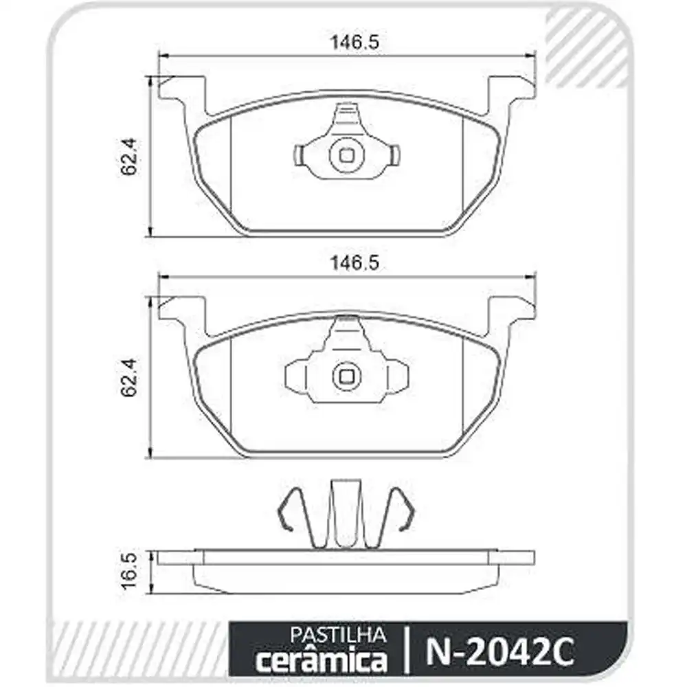 PASTILHA FREIO DIANTEIRA POLO 2018 ACIMA CERAMICA
