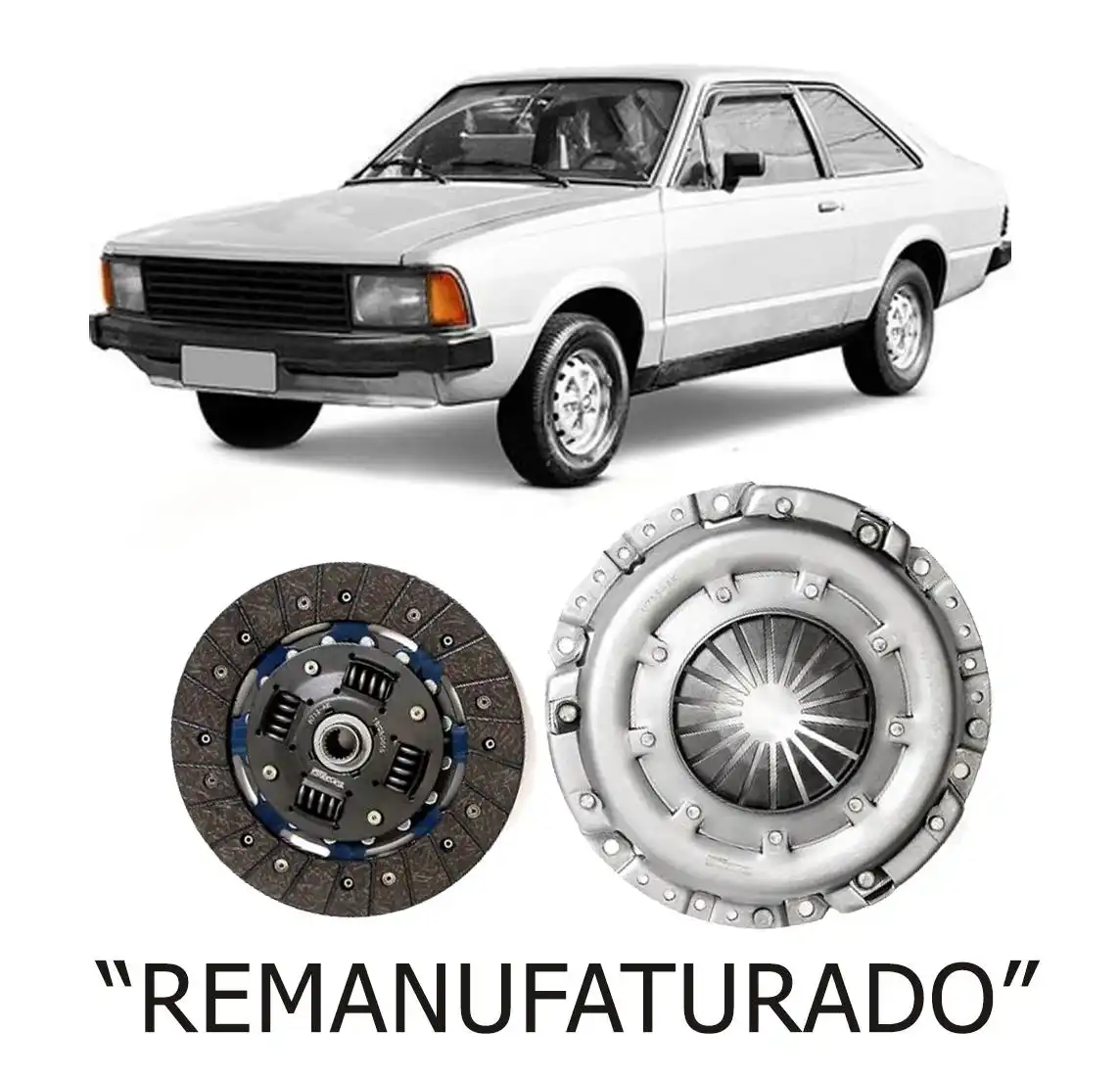 KIT EMBREAGEM CORCEL 2 1.4 SEM ROLAMENTO REMANUFATURADO