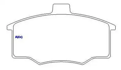 PASTILHA FREIO DIANTEIRA DEL REY 1984 A 1991 SISTEMA VARGA