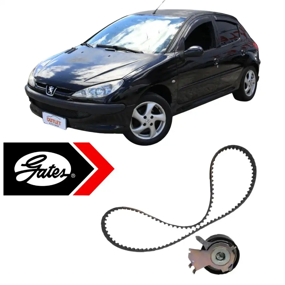 KIT CORREIA DENTADA 206 1.4 8V 2004 A 2010