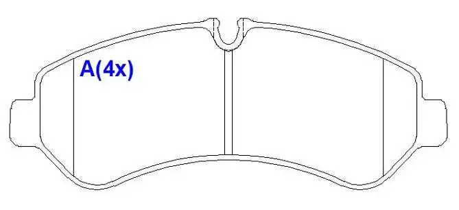 PASTILHA FREIO TRASEIRA SPRINTER 516 2.2 2018 ACIMA
