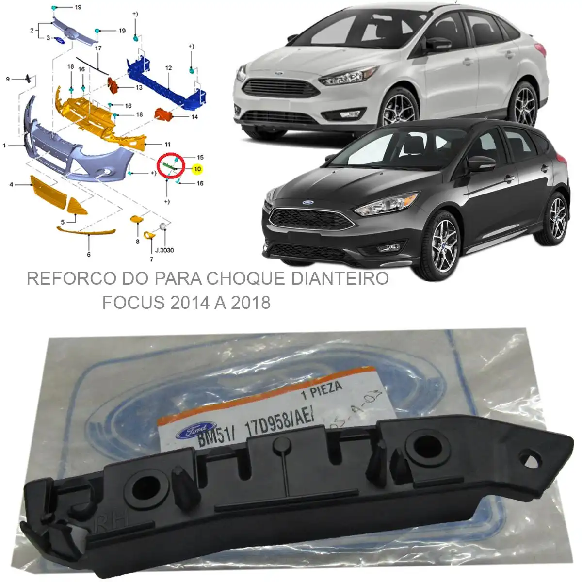 GUIA PARACHOQUE DIANT FOCUS 14/