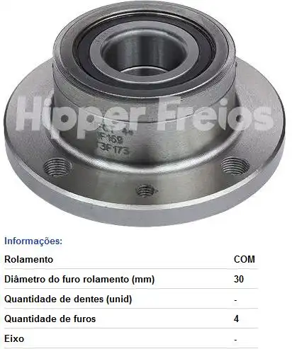 CUBO RODA TRAS FIAT DOBLO TDS C/ROLAM S/ ABS