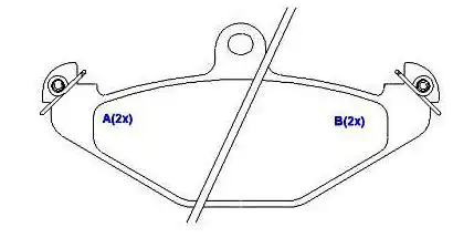 PASTILHA FREIO TRASEIRA RENAULT LAGUNA 1.8 2.0 3.0 V6 1994 A