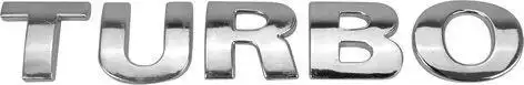 EMBLEMA TURBO GOL GIII (CROMADO) PEQUENO