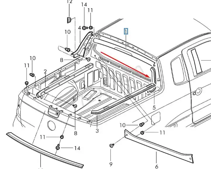 MOLDURA SANTO ANTONIO SAVEIRO GV PARTE INTERNA LADO DIREITO