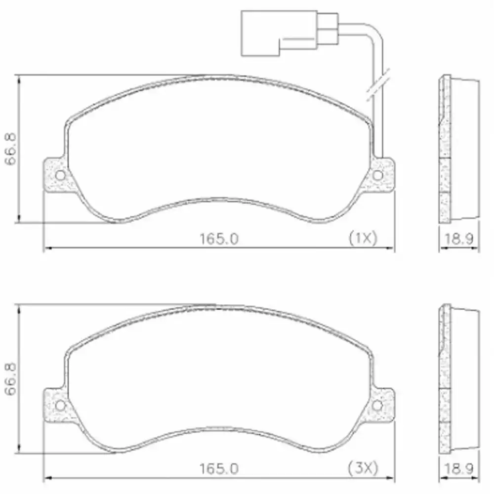 PASTILHA FREIO DIANTEIRA FORD TRANSIT 2.0 2012/
