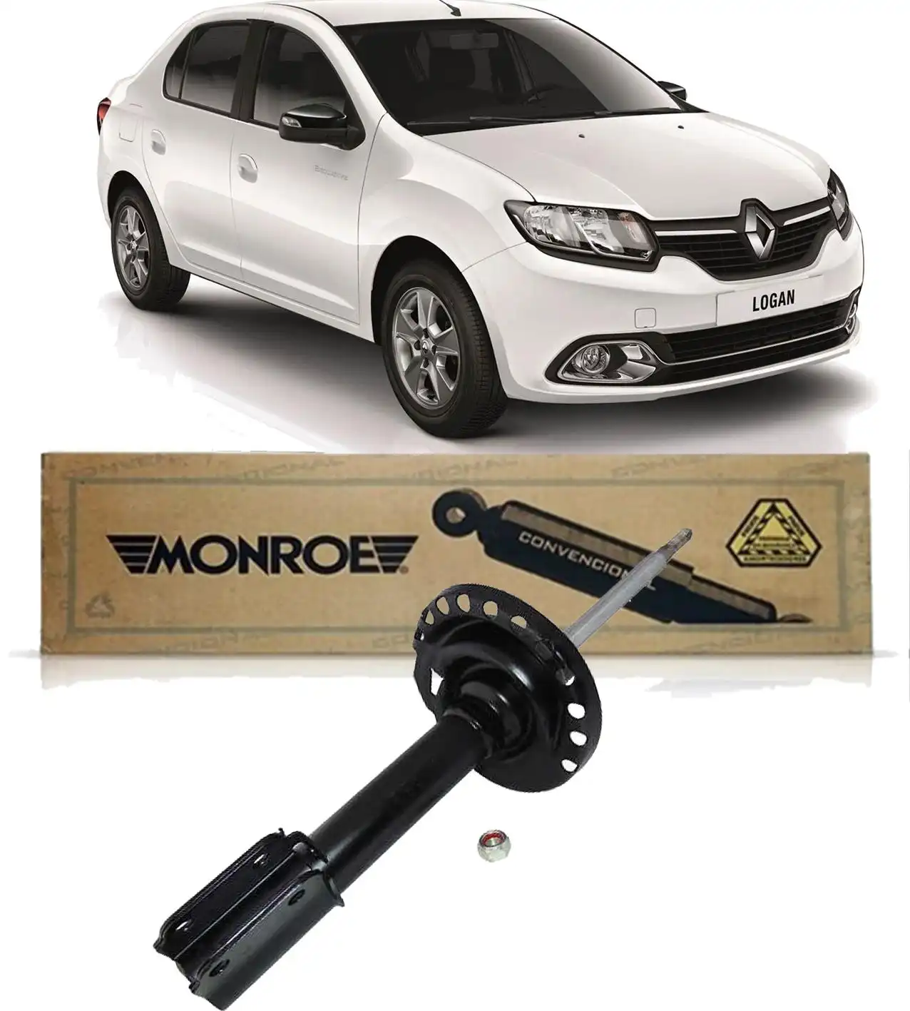 AMORTECEDOR DIANTEIRO RENAULT LOGAN 1.0 1.6 2014/