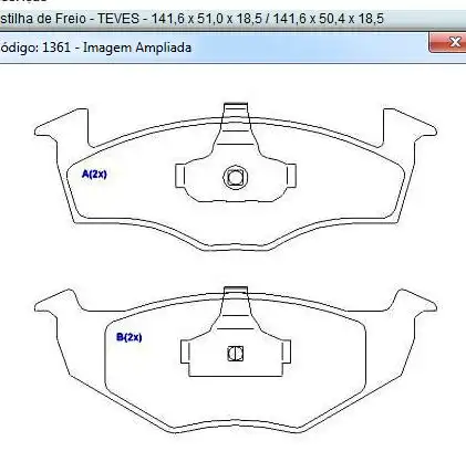 PASTILHA FREIO DIANTEIRA AUDI A3 1.6 1.8 1996 A 1998 TEVES