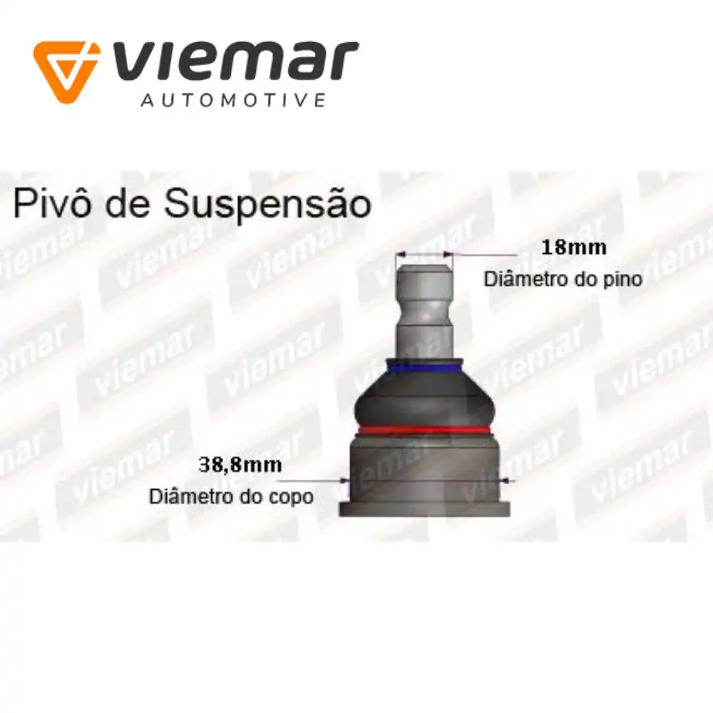 PIVO RENAULT LOGAN 2007 A 2013 SOB MEDIDA 38,8MM