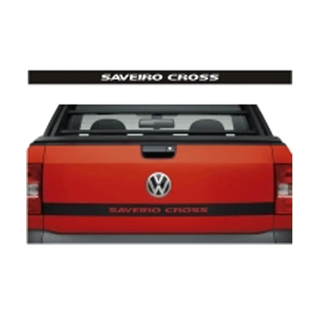 FAIXA TAMPA TRAS SAVEIRO CROSS GV VI VII PRETO