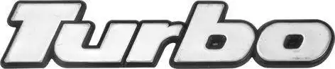 EMBLEMA TURBO  CINZA