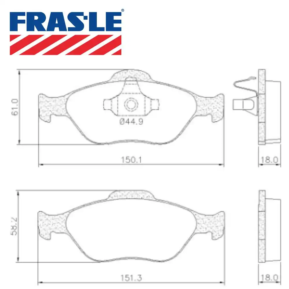 PASTILHA FREIO DIANTEIRA ECOSPORT 1.0 SUPERCHARGER 2009/