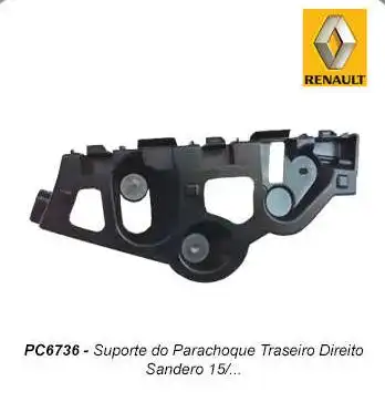 SUPORTE GUIA PARACHOQUE TRAS DIR SANDERO 2015 EM DIANTE