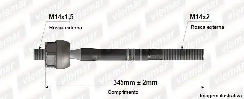 BARRA AXIAL FOCUS 04/05 ROSCA GROSSA